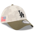 LOS ANGELES DODGERS 2025 MLB ARMED FORCES 39THIRTY FLEX FIT HAT - STONE/OLIVE