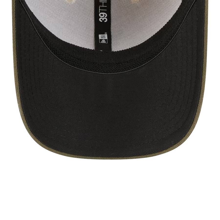 LOS ANGELES DODGERS 2025 MLB ARMED FORCES 39THIRTY FLEX FIT HAT - STONE/OLIVE