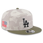 LOS ANGELES DODGERS 2025 MLB ARMED FORCES 9FIFTY SNAPBACK HAT - STONE/OLIVE