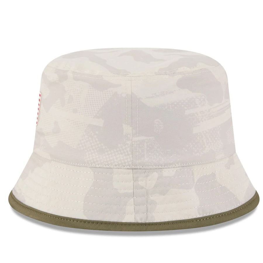 LOS ANGELES DODGERS 2025 MLB ARMED FORCES BUCKET HAT - STONE
