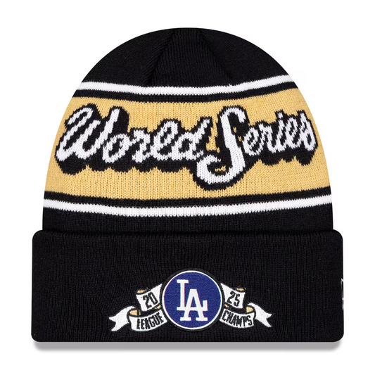 LOS ANGELES DODGERS 2025 NLCS CHAMPIONS LOCKER ROOM CUFFED KNIT WITH POM