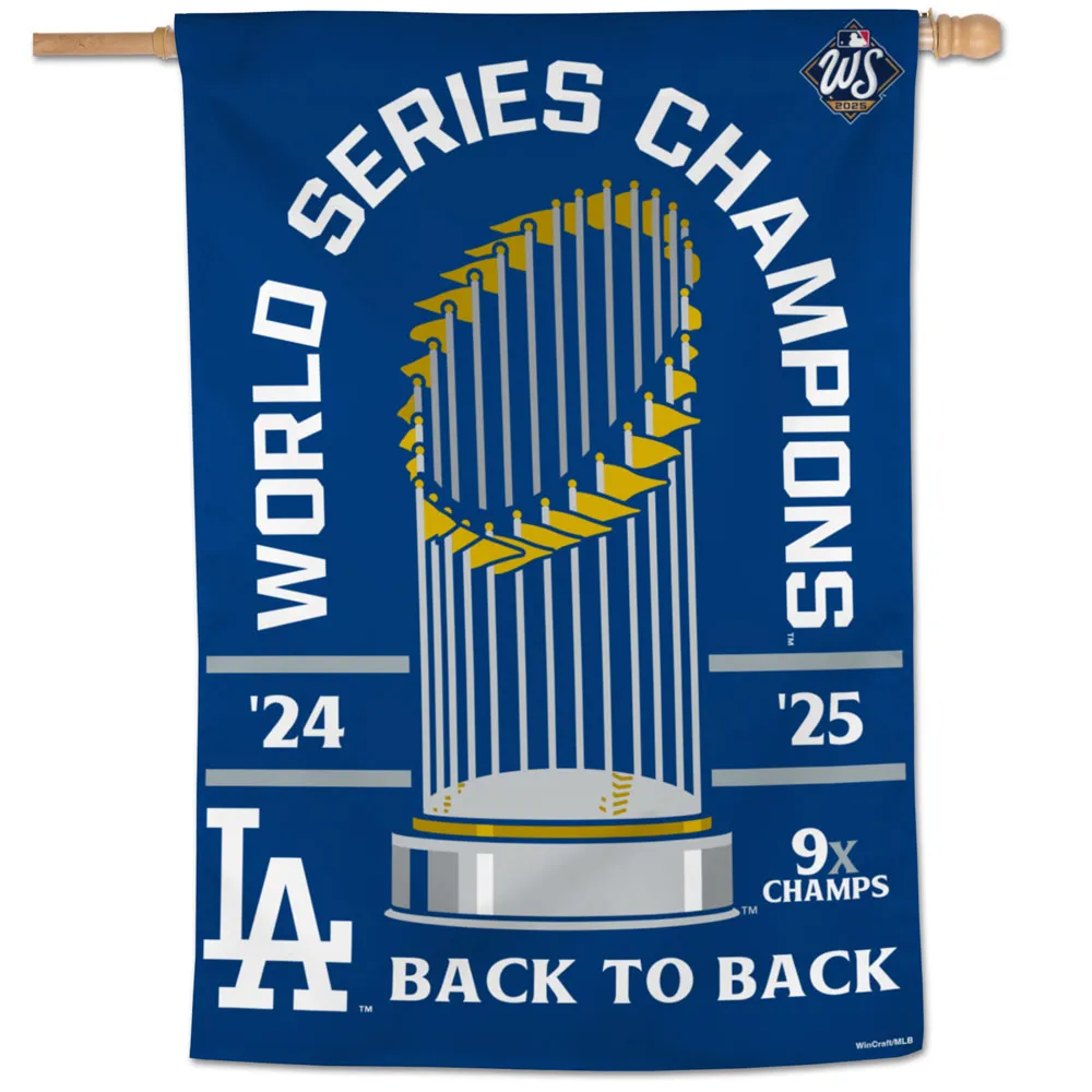 LOS ANGELES DODGERS 2025 WORLD SERIES CHAMPIONS 1-SIDED 28" X 40" VERTICAL FLAG