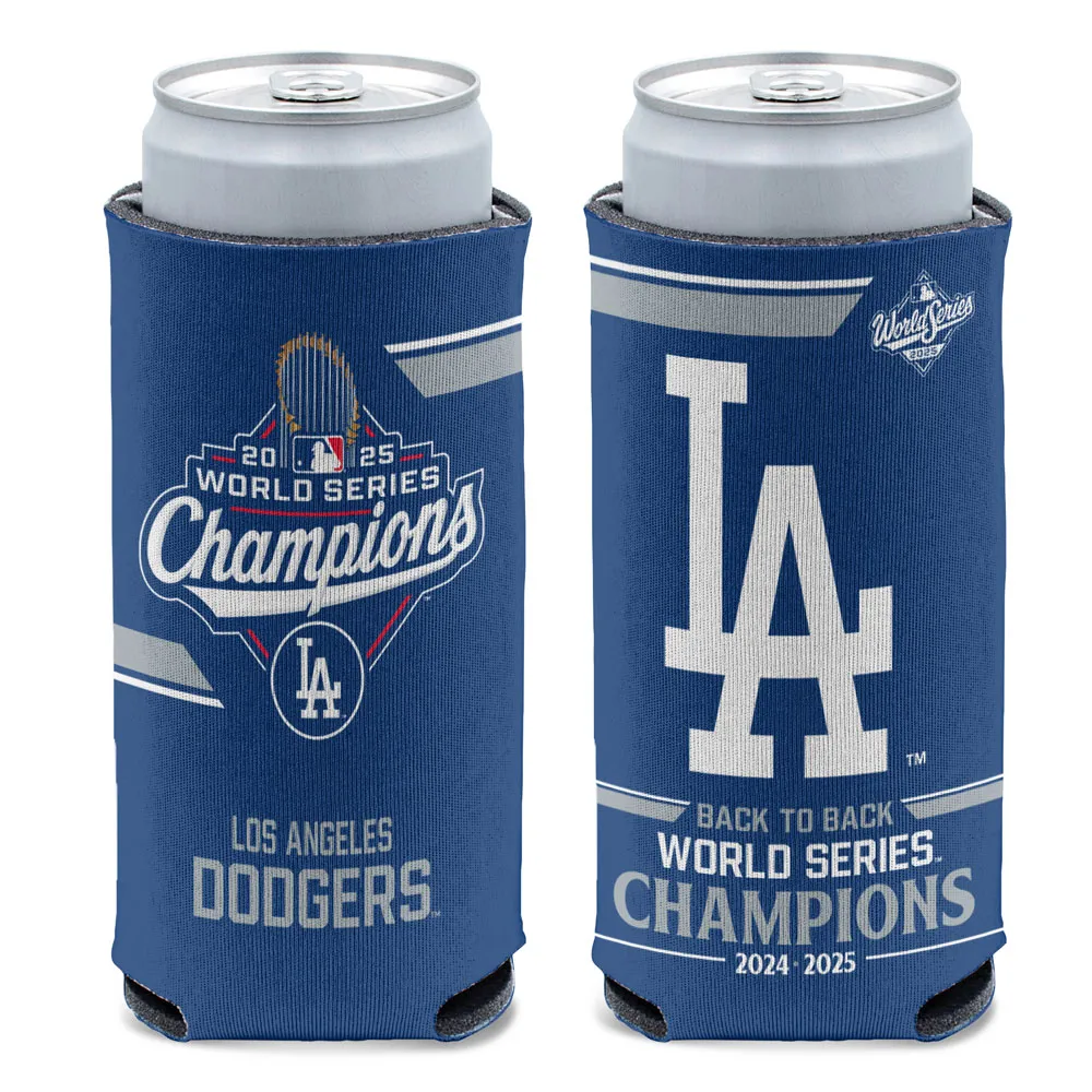 LOS ANGELES DODGERS 2025 WORLD SERIES CHAMPIONS 12 OZ SLIM CAN COOLER - CHAMPIONS
