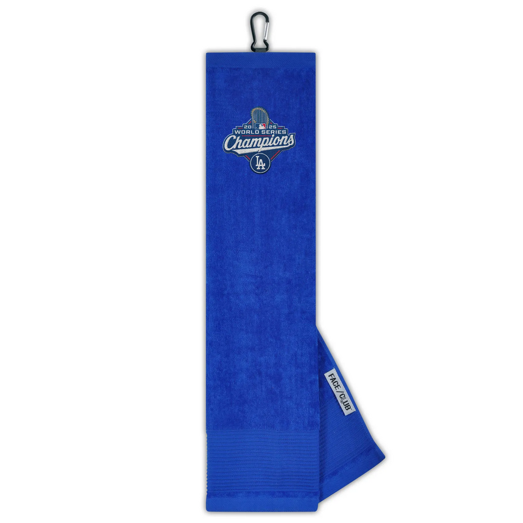 LOS ANGELES DODGERS 2025 WORLD SERIES CHAMPIONS 16" X 24" GOLF TOWEL - FACE/CLUB