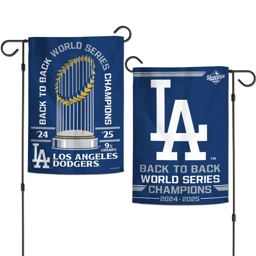 LOS ANGELES DODGERS 2025 WORLD SERIES CHAMPIONS 2-SIDED 12.5" X 18" GARDEN FLAG