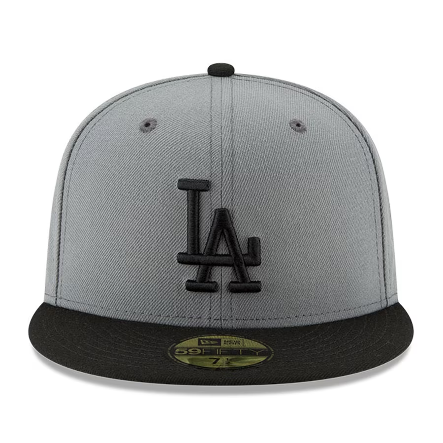 LOS ANGELES DODGERS 2025 WORLD SERIES CHAMPIONS 2-TONE SIDE PATCH 59FIFTY FITTED HAT - BLACK/GREY