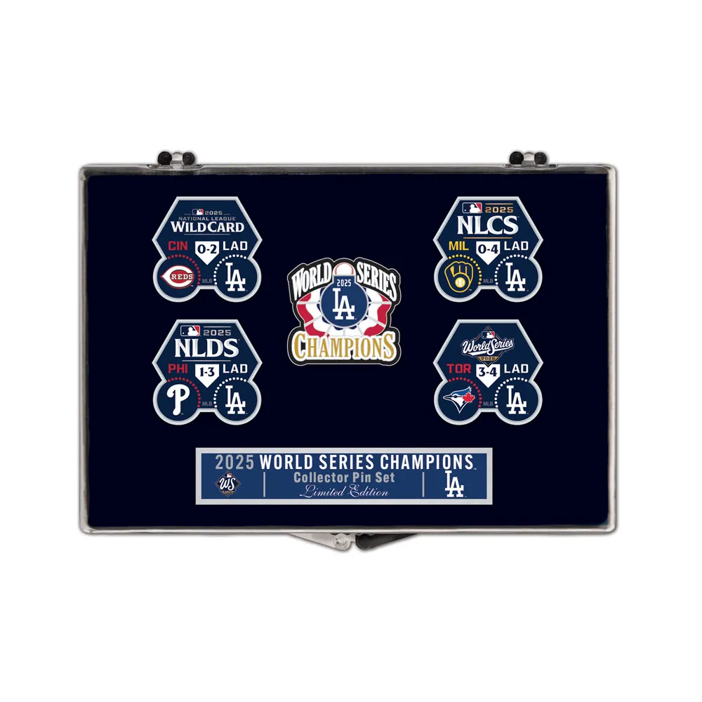 LOS ANGELES DODGERS 2025 WORLD SERIES CHAMPIONS 5-PIECE COLLECTOR PIN SET