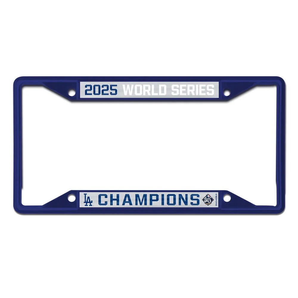 LOS ANGELES DODGERS 2025 WORLD SERIES CHAMPIONS METAL LICENSE PLATE FRAME
