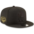 LOS ANGELES DODGERS 2025 WORLD SERIES CHAMPIONS SIDE PATCH 9FIFTY SNAPBACK HAT - BLACK/BLACK