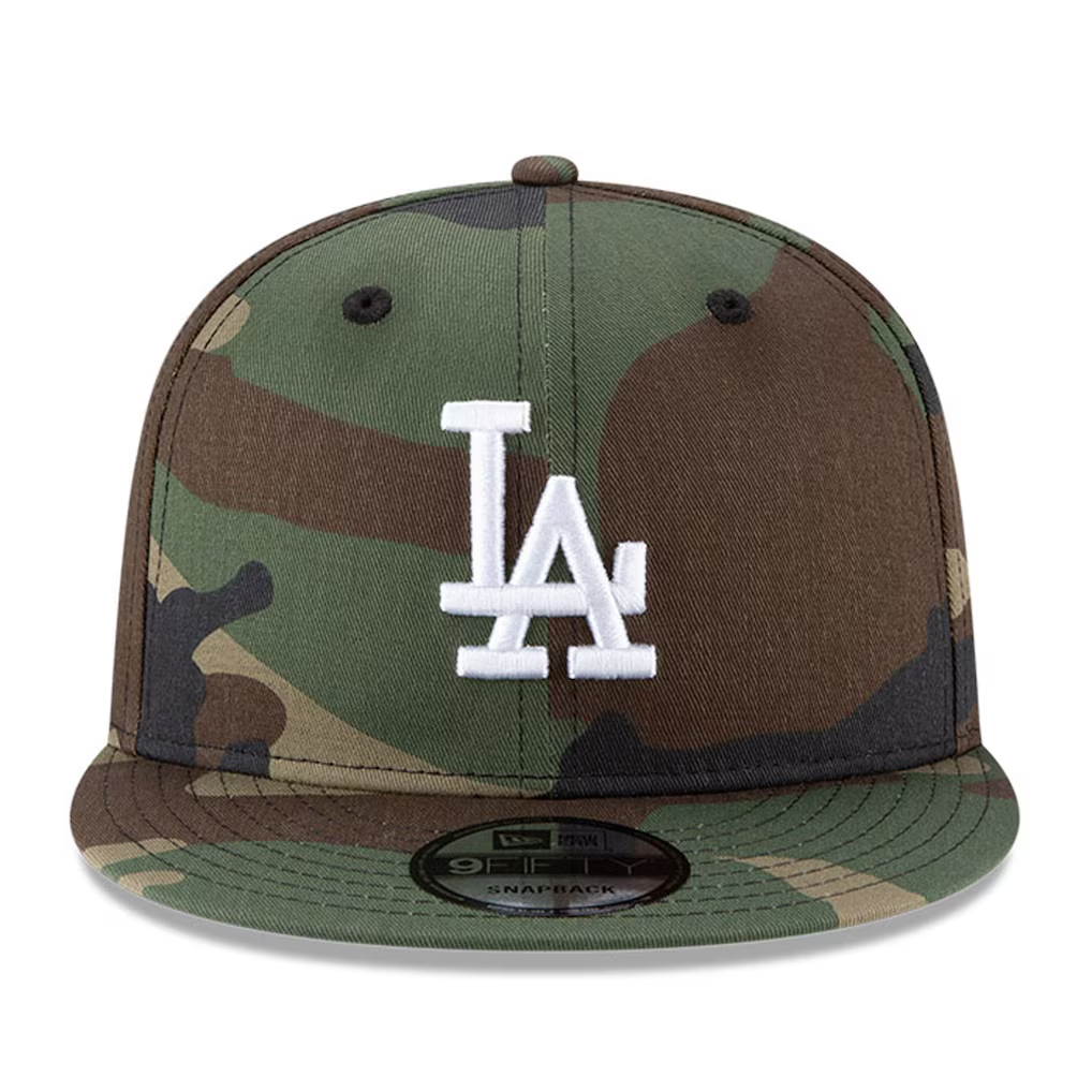 LOS ANGELES DODGERS 2025 WORLD SERIES CHAMPIONS SIDE PATCH 9FIFTY SNAPBACK HAT - WOODLAND CAMO