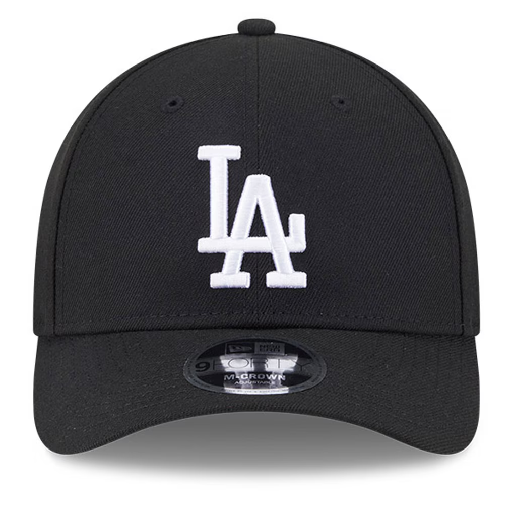 LOS ANGELES DODGERS 2025 WORLD SERIES CHAMPIONS SIDE PATCH 9FORTY M-CROWN ADJUSTABLE HAT - BLACK/WHITE