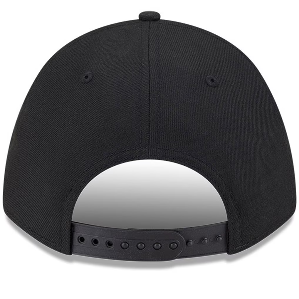 LOS ANGELES DODGERS 2025 WORLD SERIES CHAMPIONS SIDE PATCH 9FORTY M-CROWN ADJUSTABLE HAT - BLACK/WHITE