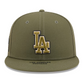 LOS ANGELES DODGERS 2026 MLB ARMED FORCES 9FIFTY SNAPBACK HAT - OLIVE
