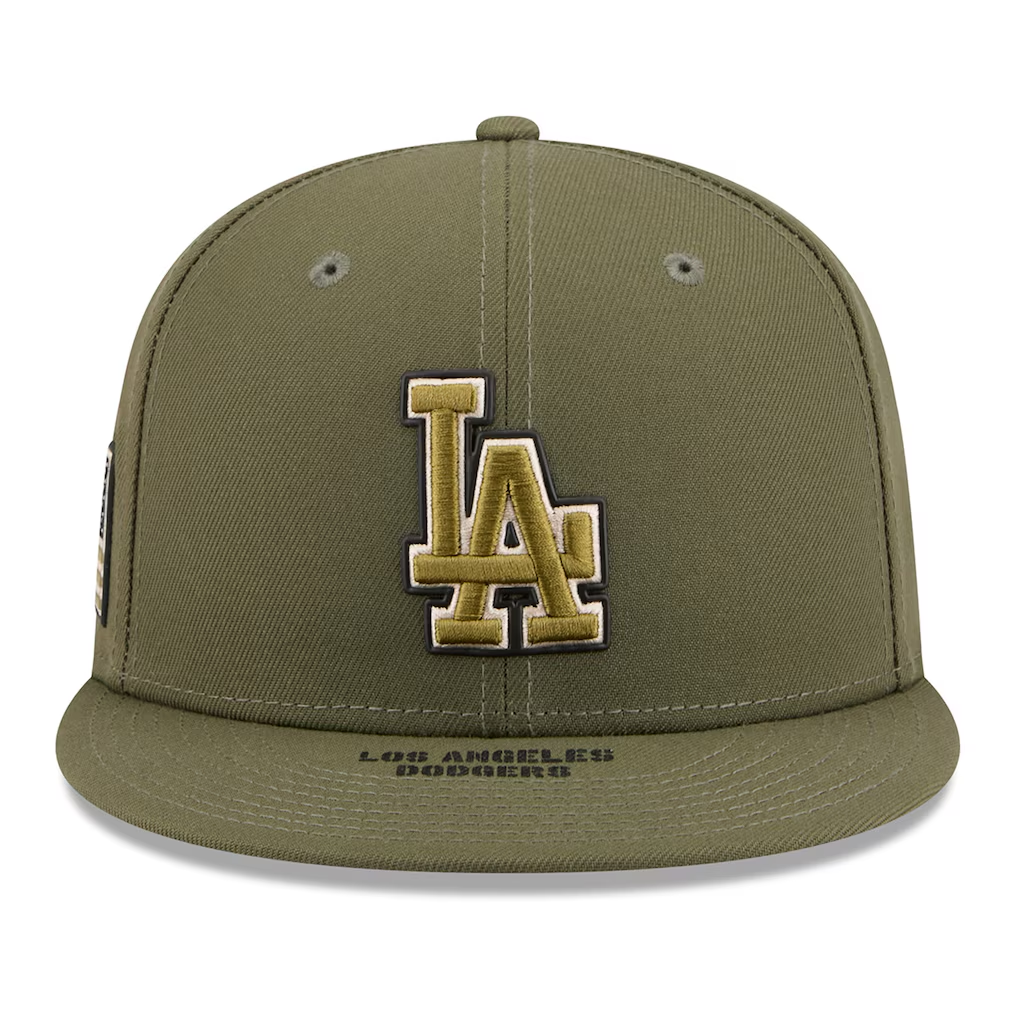 LOS ANGELES DODGERS 2026 MLB ARMED FORCES 9FIFTY SNAPBACK HAT - OLIVE