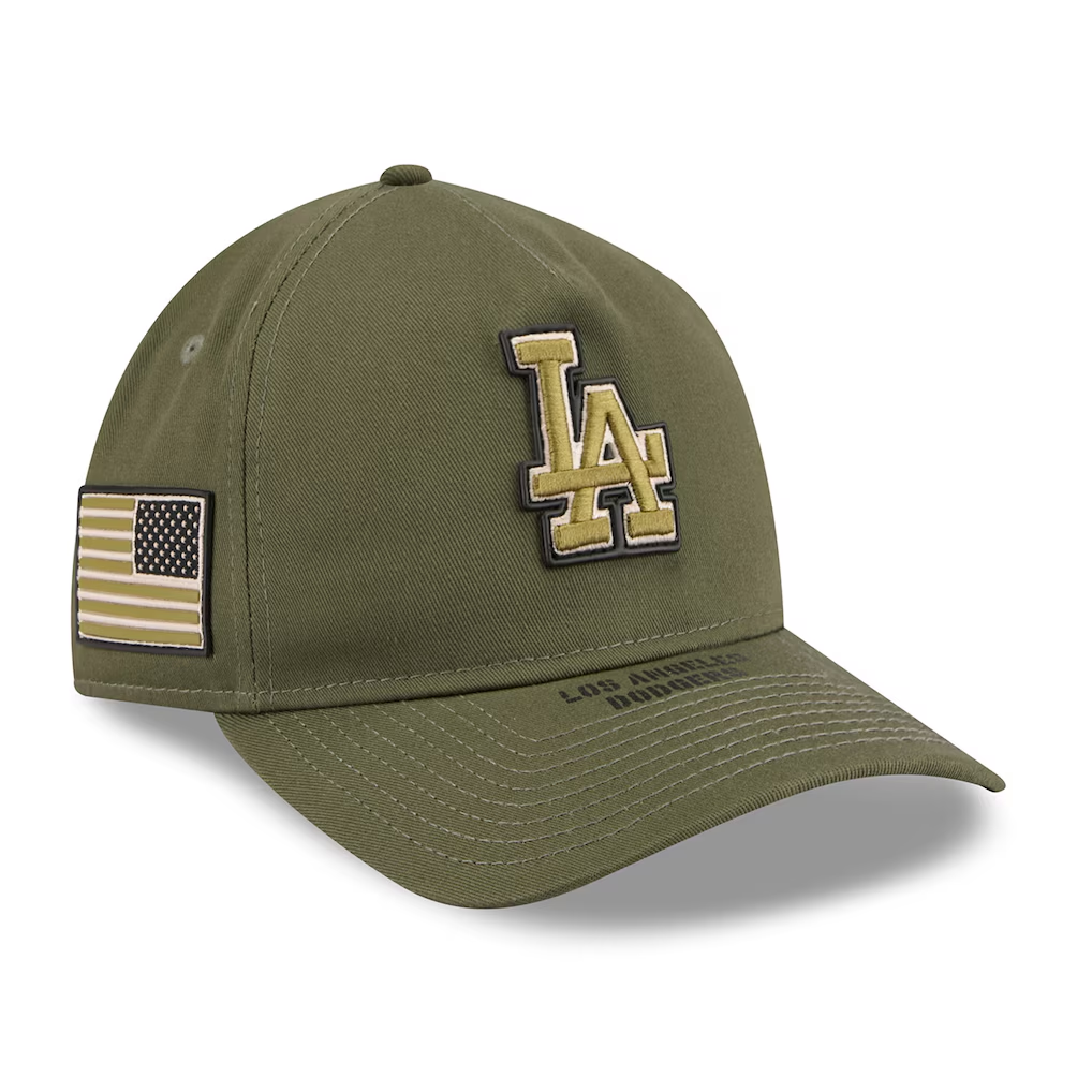 LOS ANGELES DODGERS 2026 MLB ARMED FORCES 9TWENTY A-FRAME ADJUSTABLE HAT - OLIVE
