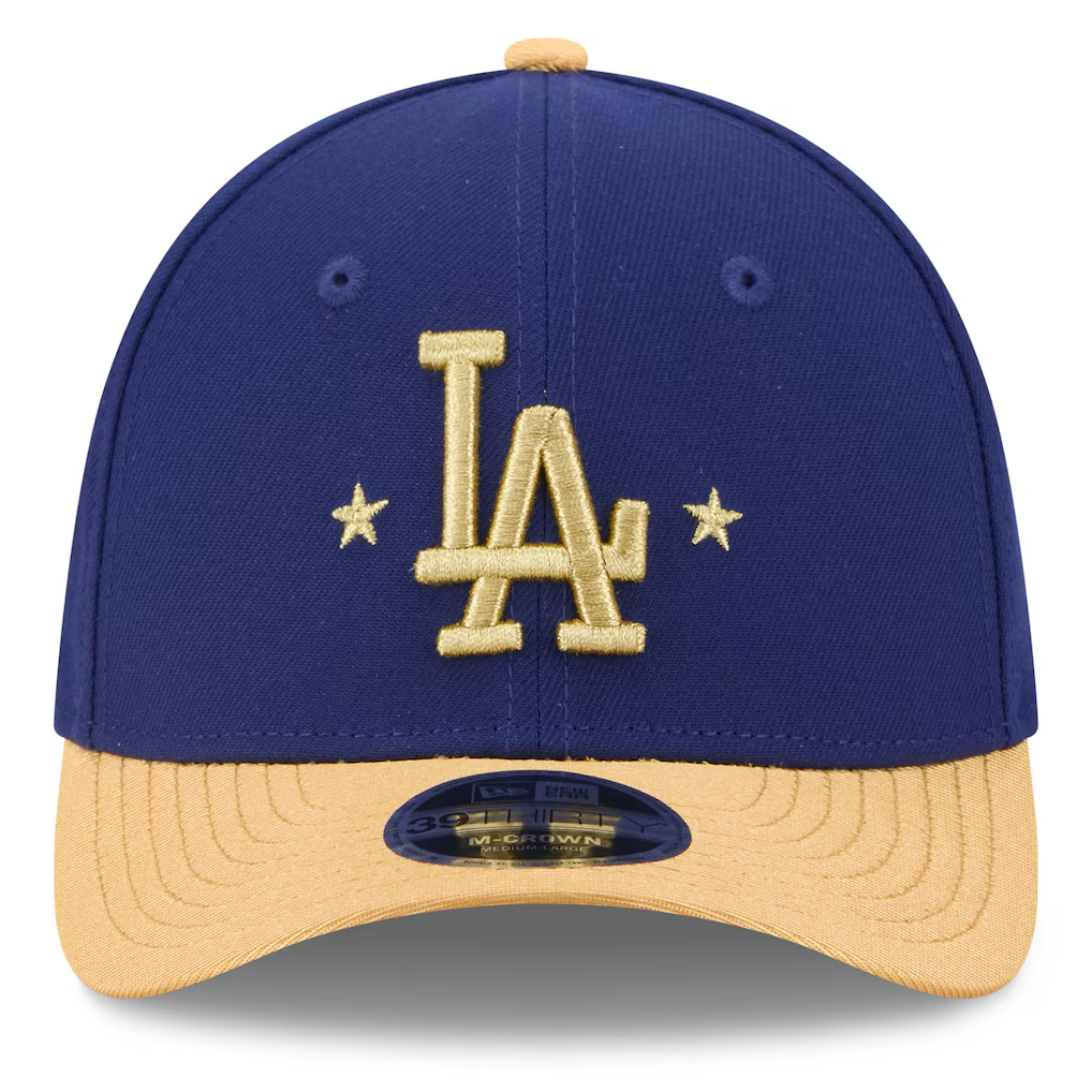 LOS ANGELES DODGERS 2026 MLB GOLD COLLECTION 39THIRTY M-CROWN FLEX FIT HAT - BLUE/GOLD