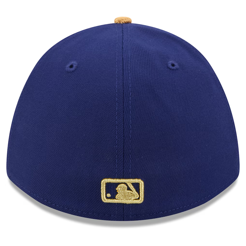 LOS ANGELES DODGERS 2026 MLB GOLD COLLECTION 39THIRTY M-CROWN FLEX FIT HAT - BLUE/GOLD