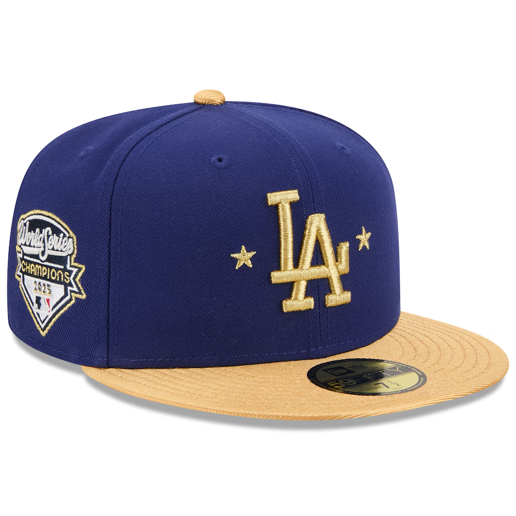 LOS ANGELES DODGERS 2026 MLB GOLD COLLECTION 59FIFYT FITTED HAT - BLUE/GOLD
