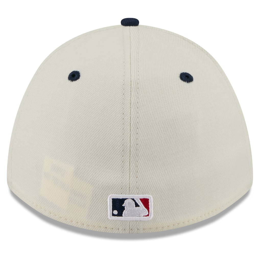 LOS ANGELES DODGERS 2026 MLB USA 250 4TH OF JULY 39THIRTY M-CROWN FLEX FIT HAT - CHROME WHITE/NAVY
