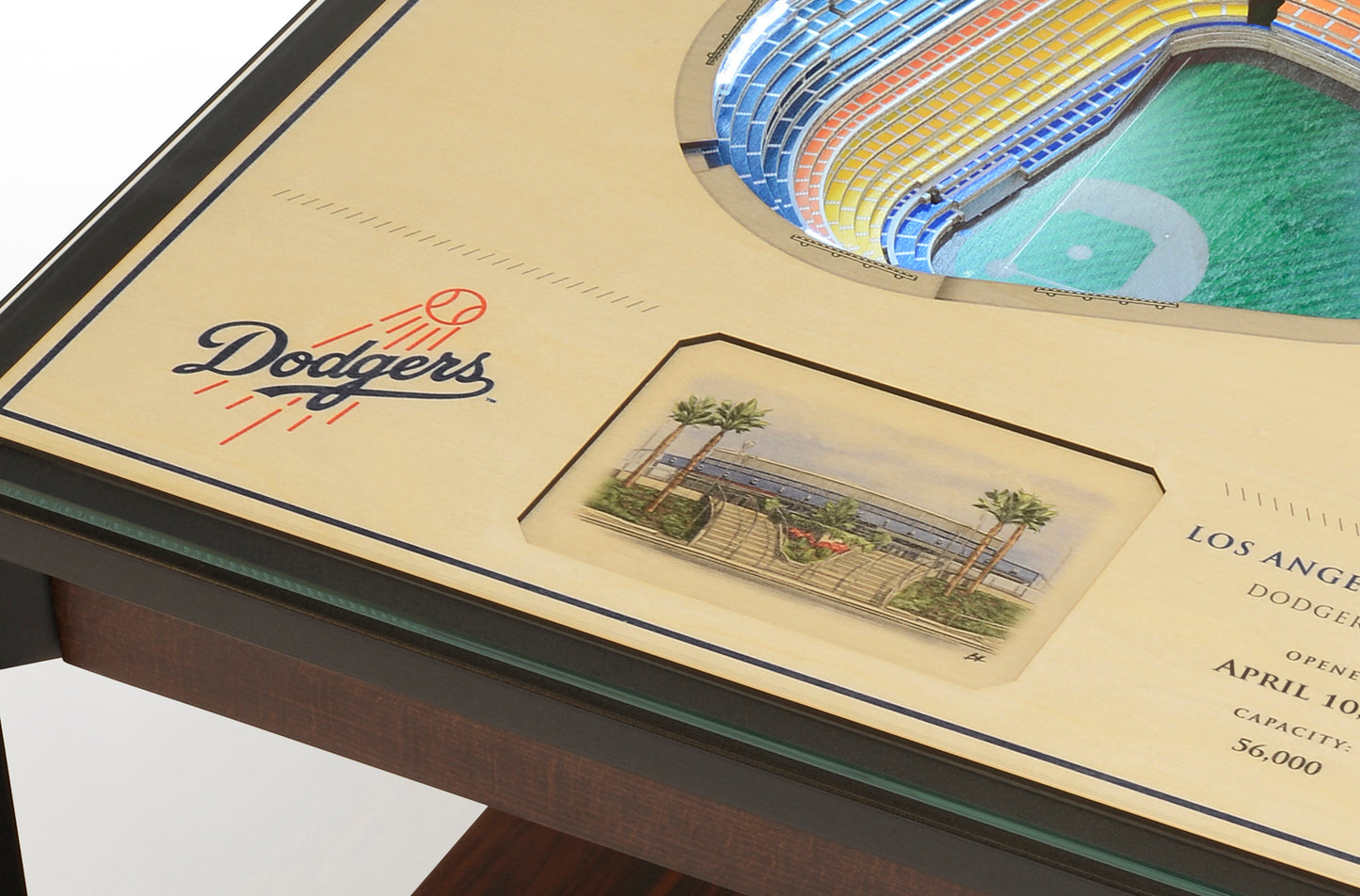 LOS ANGELES DODGERS 25 LAYER 3D STADIUM LIGHTED END TABLE
