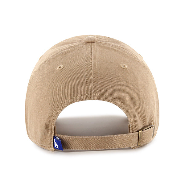 LOS ANGELES DODGERS '47 BRAND CLEAN UP ADJUSTABLE HAT - KHAKI/TEAM