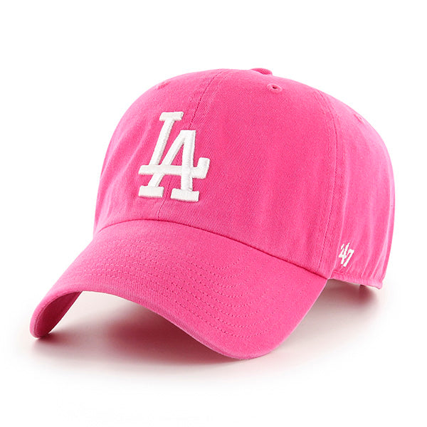 LOS ANGELES DODGERS '47 BRAND CLEAN UP ADJUSTABLE HAT - MAGENTA