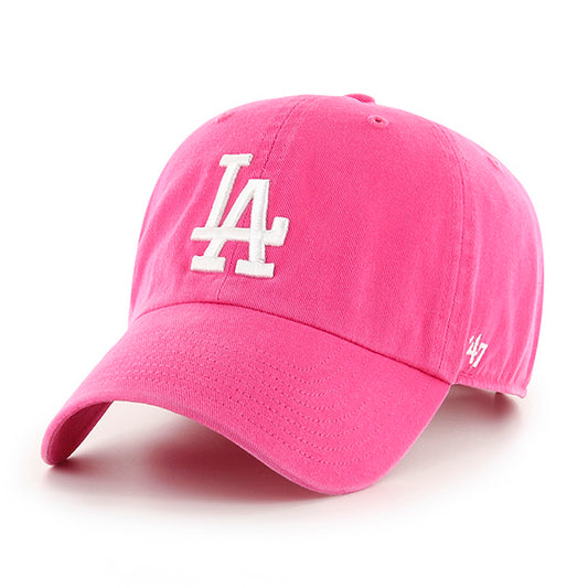 LOS ANGELES DODGERS '47 BRAND CLEAN UP ADJUSTABLE HAT - MAGENTA