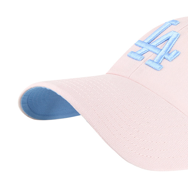 LOS ANGELES DODGERS '47 BRAND CLEAN UP ADJUSTABLE HAT - PINK/BABY BLUE