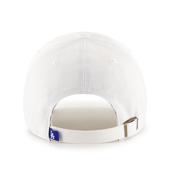 LOS ANGELES DODGERS '47 BRAND CLEAN UP ADJUSTABLE HAT - WHITE/BLUE