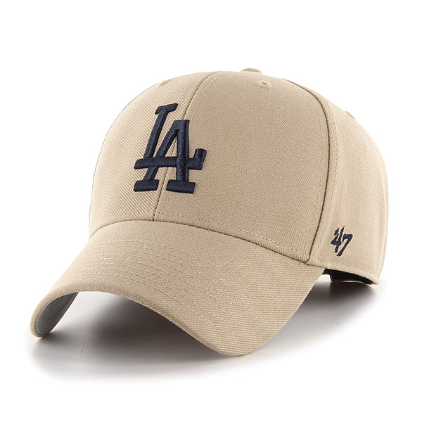 LOS ANGELES DODGERS '47 BRAND MVP ADJUSTABLE HAT - KHAKI/DARK NAVY