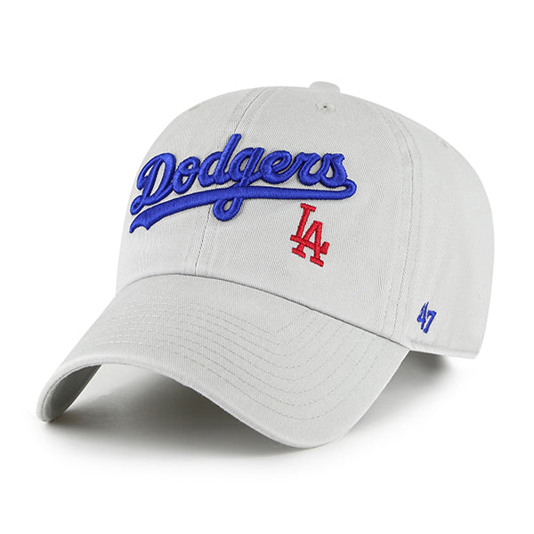 LOS ANGELES DODGERS '47 BRAND 'SCRIPT' CLEAN UP ADJUSTABLE HAT - GRAY