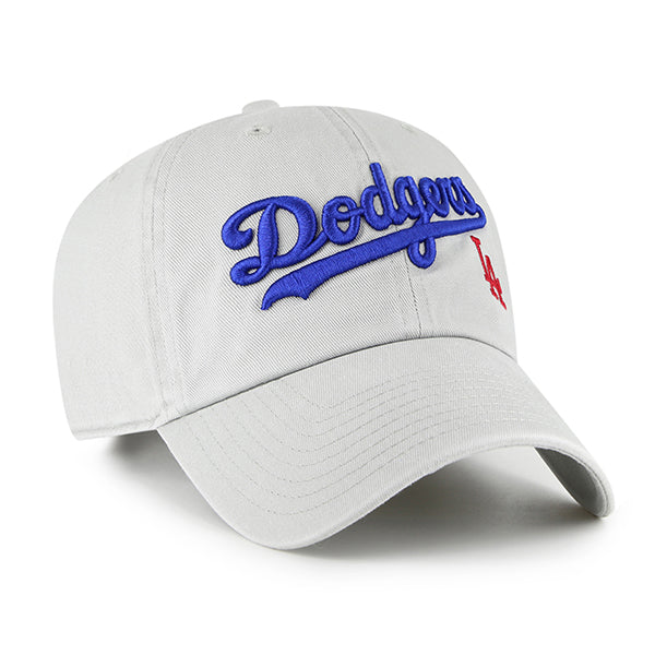 LOS ANGELES DODGERS '47 BRAND 'SCRIPT' CLEAN UP ADJUSTABLE HAT - GRAY