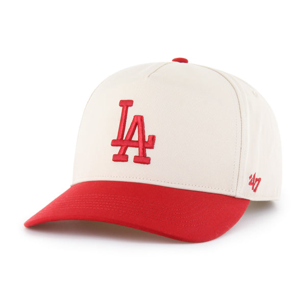 LOS ANGELES DODGERS '47 BRAND TWO-TONE HITCH SNAPBACK HAT - NATURAL/RED