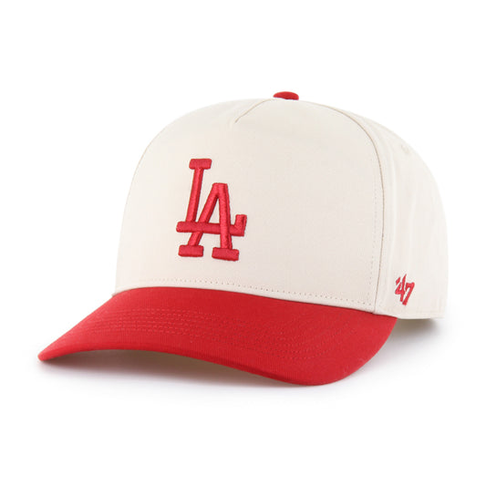 LOS ANGELES DODGERS '47 BRAND TWO-TONE HITCH SNAPBACK HAT - NATURAL/RED