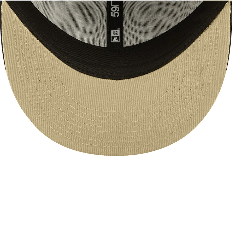 LOS ANGELES DODGERS 4OTH ANNIVERSARY ALBUM SCRIPT CUSTOM 59FIFTY FITTED HAT - WHITE/GOLD