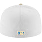 LOS ANGELES DODGERS 4OTH ANNIVERSARY ALBUM SCRIPT CUSTOM 59FIFTY FITTED HAT - WHITE/GOLD