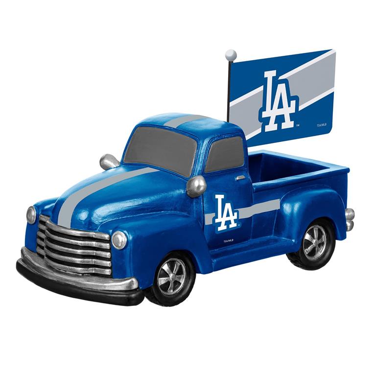 LOS ANGELES DODGERS 9" RALLY TRUCK GARDEN STATUE WITH FLAG