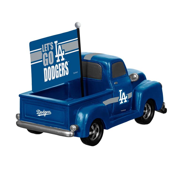 LOS ANGELES DODGERS 9" RALLY TRUCK GARDEN STATUE WITH FLAG