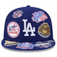 LOS ANGELES DODGERS ALL OVER PATCH 59FIFTY FITTED HAT - BLUE