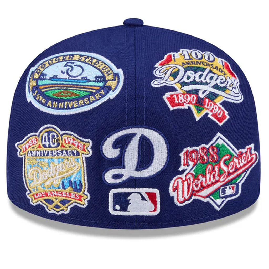 LOS ANGELES DODGERS ALL OVER PATCH 59FIFTY FITTED HAT - BLUE