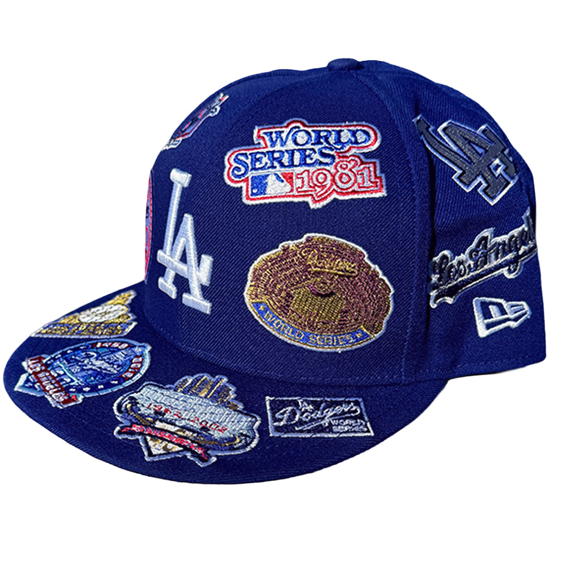 LOS ANGELES DODGERS ALL OVER PATCH 9FIFTY SNAPBACK HAT - BLUE