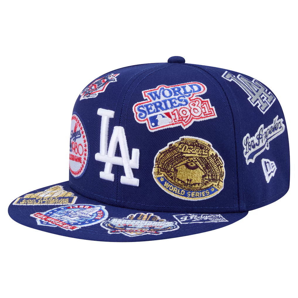 LOS ANGELES DODGERS ALL OVER PATCH 9FIFTY SNAPBACK HAT - BLUE