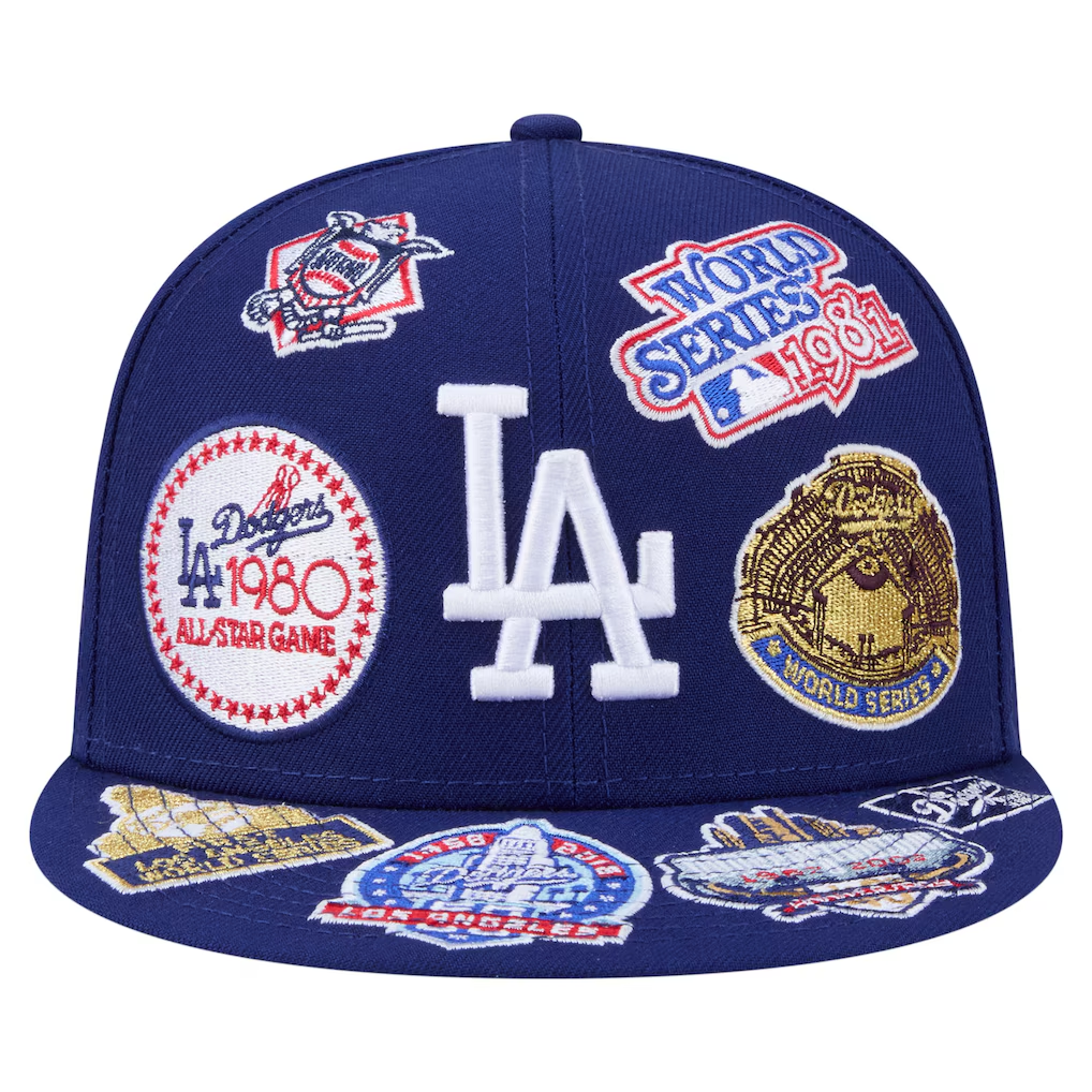 LOS ANGELES DODGERS ALL OVER PATCH 9FIFTY SNAPBACK HAT - BLUE