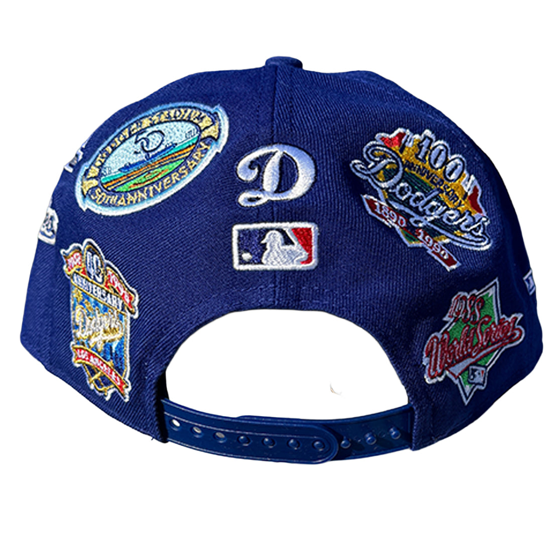 LOS ANGELES DODGERS ALL OVER PATCH 9FIFTY SNAPBACK HAT - BLUE