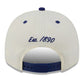 LOS ANGELES DODGERS ARCHED 9FIFTY A-FRAME SNAPBACK HAT - CHROME WHITE/ROYAL BLUE