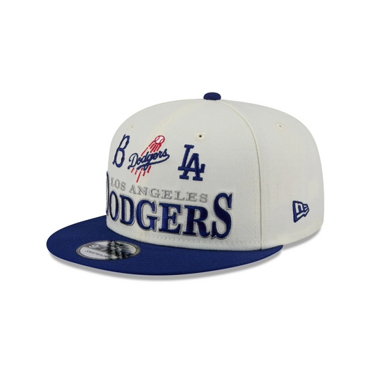 LOS ANGELES DODGERS ARCHIVE 9FIFTY SNAPBACK HAT - CHROME WHITE