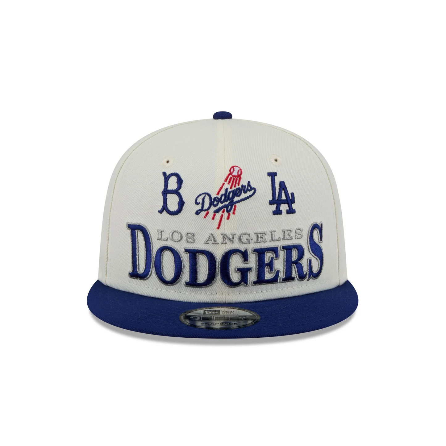 LOS ANGELES DODGERS ARCHIVE 9FIFTY SNAPBACK HAT - CHROME WHITE
