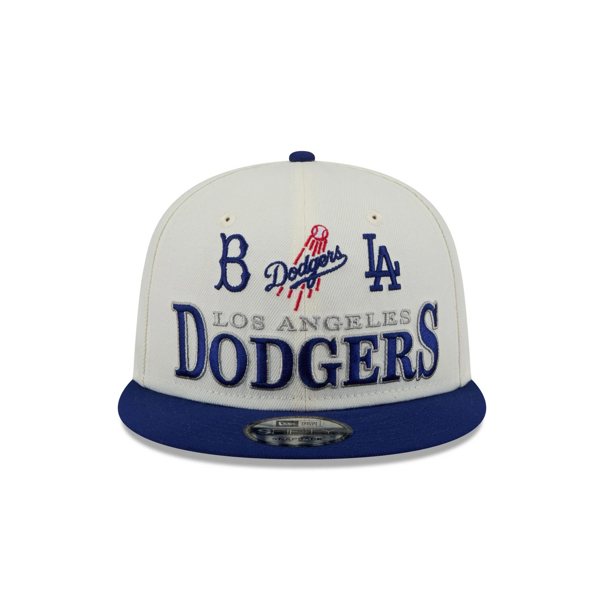 LOS ANGELES DODGERS ARCHIVE 9FIFTY SNAPBACK HAT - CHROME WHITE