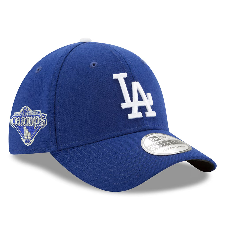 LOS ANGELES DODGERS BACK 2 BACK DIAMOND SIDEPATCH 39THIRTY FLEX FIT HAT - BLUE