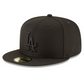 LOS ANGELES DODGERS BACK 2 BACK DIAMOND SIDEPATCH 59FIFTY FITTED HAT - BLACK/BLACK